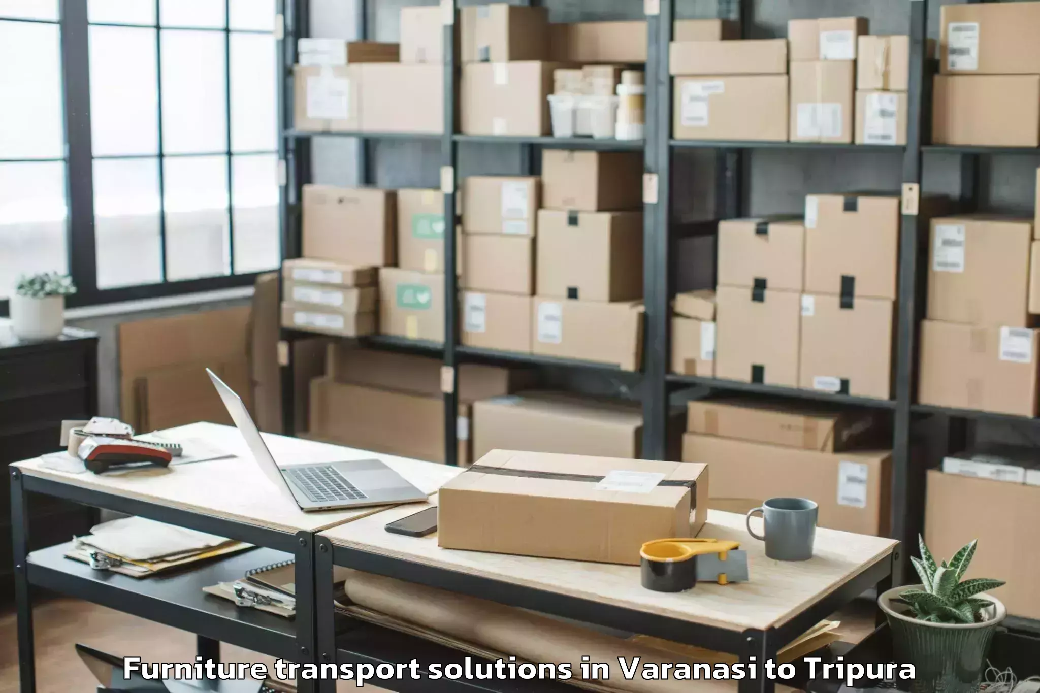 Trusted Varanasi to Udaipur Tripura Furniture Transport Solutions